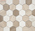 Мозаика Leedo Ceramica Pietrine Hexagonal Pietra Mix 3 матовый К-0085 (18х30) 6 мм на сайте domix.by
